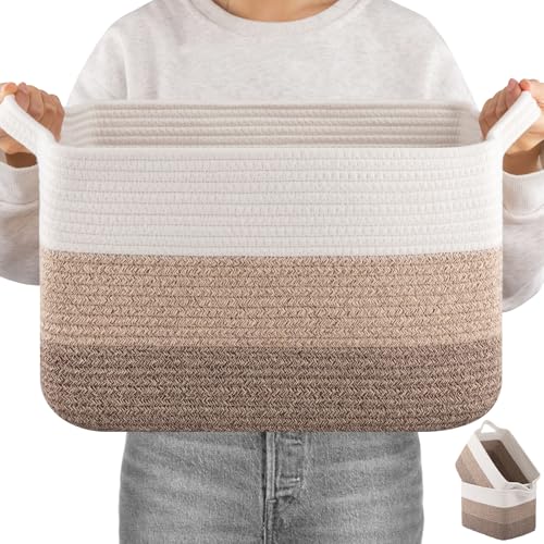 30L Storage Basket Large Blanket Basket Living Room Yellow 3