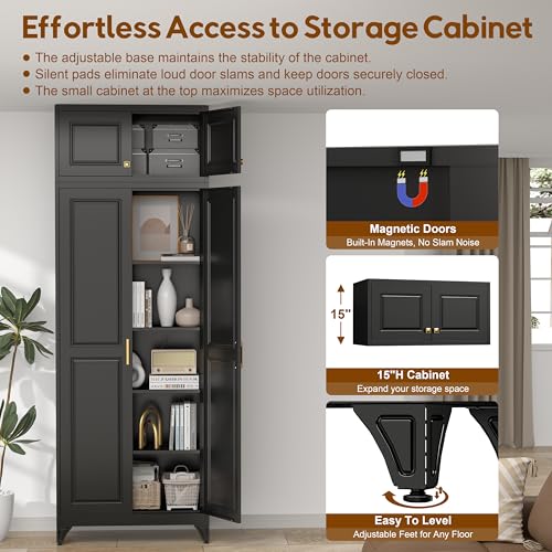 90.8" Kitchen Pantry Cabinet