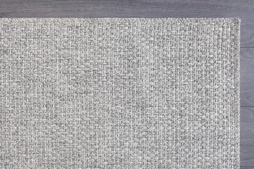 Easy Jute Rug 5x7 Indoor Outdoor Gray Farmhouse Area Rugs for Living Room and Kitchen Rug (35 Sq Ft)