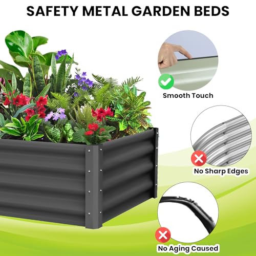 Galvanized Raised Garden Beds 6x3x1 FT (2 Count)