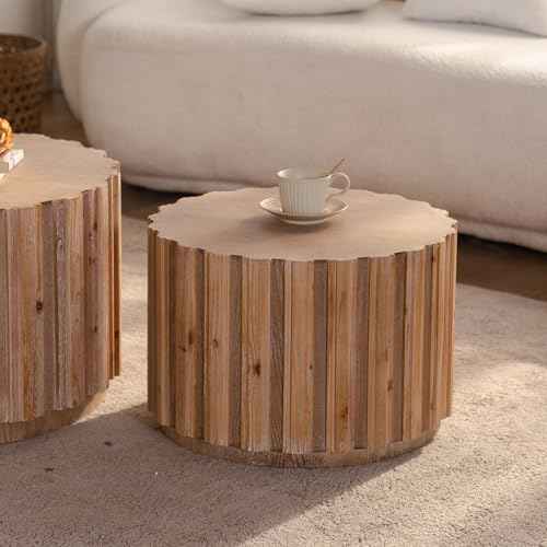 Nesting Round Coffee Table Set of 2 (2 Count)