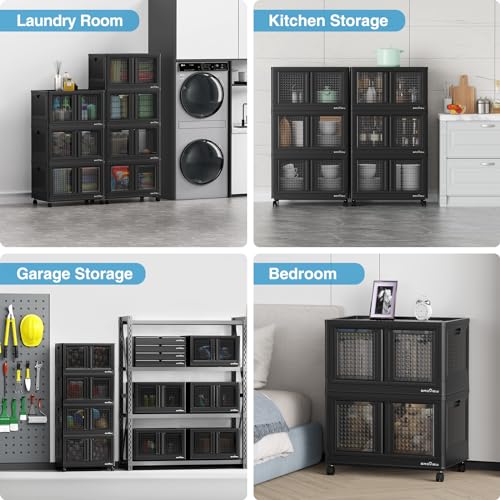 500Qt Stackable Storage Bins with Lids (5 Count)
