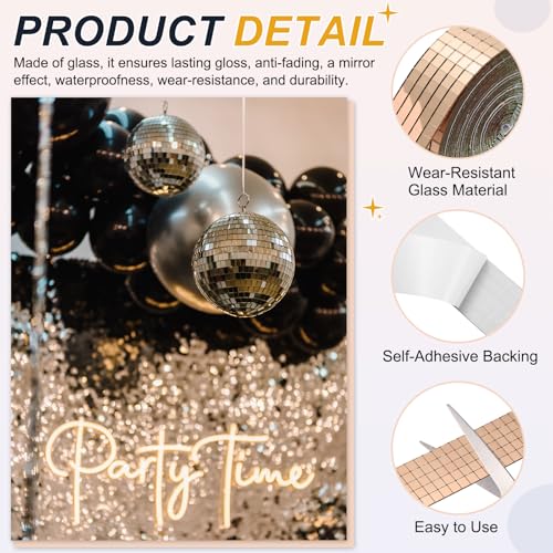 5x5mm Self Adhesive Mirrors Mosaic Tiles (3600 Count)