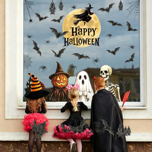 Vintage Halloween Window Clings 6 Sheets (6 Count)
