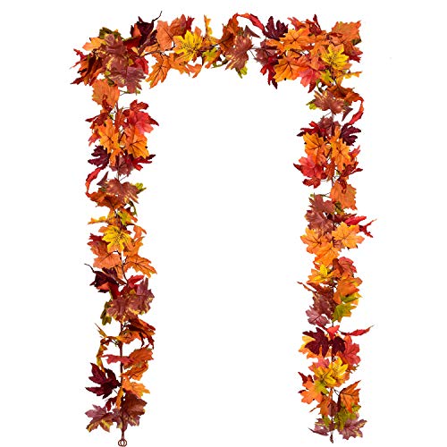 2 Pack Fall Garland Maple Leaf (11.7999 Foot)