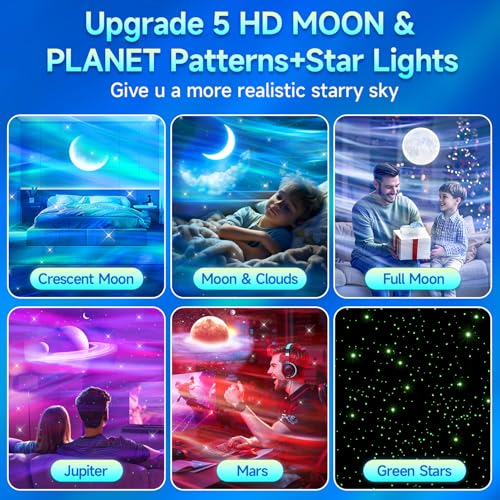Galaxy Projector Sound Machine Aurora Night Light Projector with 30 Sounds