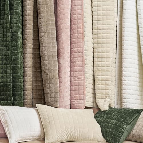 Channel Box Stitch Velvet Quilt Set