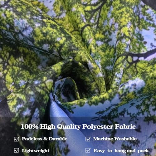Nature Forest Tree Celling Tapestry Lush Green Treetops Sunlit Tapestry for Bedroom Aesthetic Sky Sunlight Canopy Leaves Landscape Tapestries Wall Hanging for Living Room Dorm Office 48 x 36 Inch