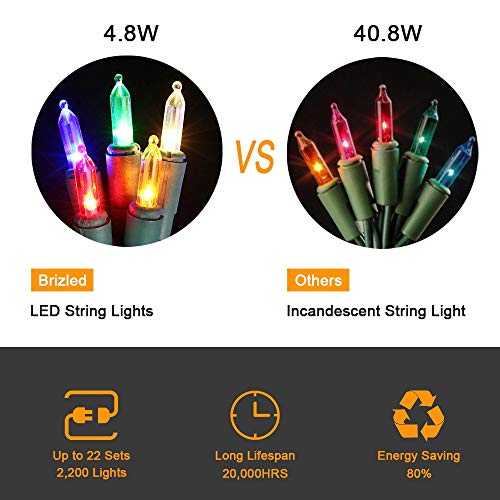 Multicolor Christmas Lights Connectable (66 Foot)