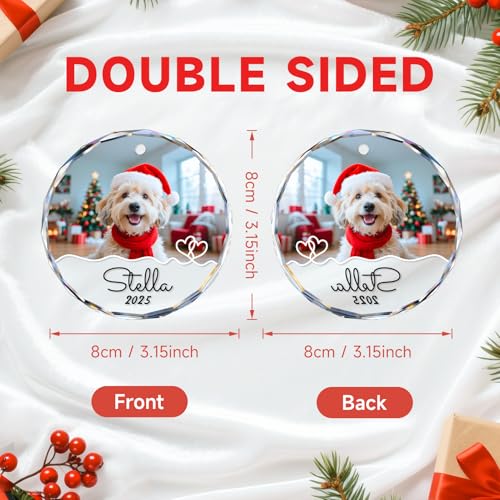 Personalized Dog Ornaments for Christmas Tree with Photo