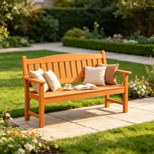3 Person Poly Lumber Outdoor Bench Weatherproof