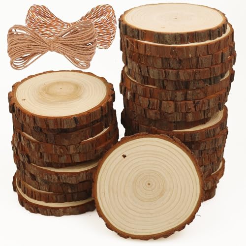 Natural Wood Slices 30 Pcs 3.5 (30 Count)