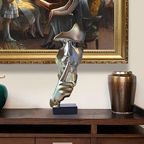 Abstract Statues Silence is Gold Decorative Objects