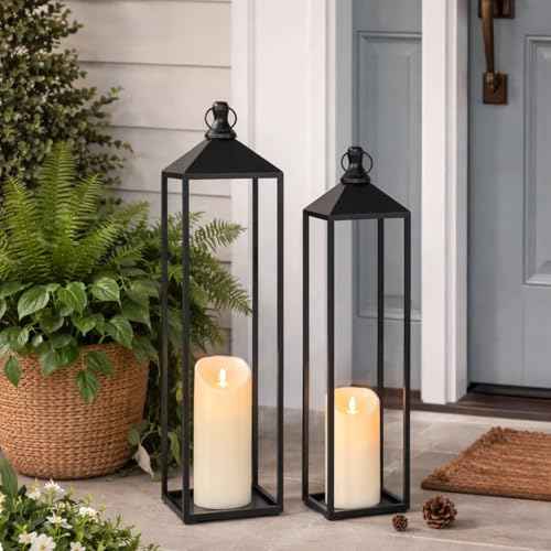 22'' 19'' Large Lanterns Decorative Outdoor Indoor (2 Count)