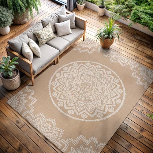 Outdoor Rug 9x12 Modern Area Rugs for Large Indoor and Outdoor Patios and Porches