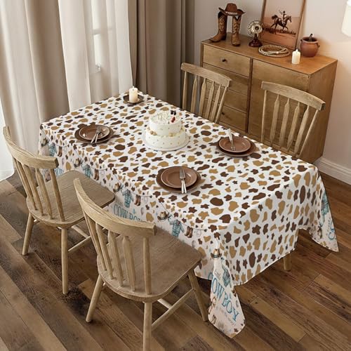 Cowboy Baby Shower Tablecloth 4 Pack 54X108 A Little Cowboy is On The Way Western Theme Table Cover (4 Count)