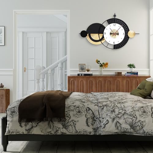 20.8X34.2 inch Modern Abstract Metal Decorative Wall Clock