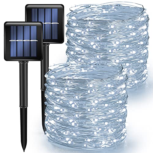 2 Pack Solar String Lights Outdoor
