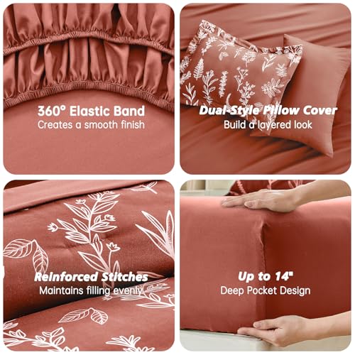 Terracotta Bed in a Bag Queen 7 Pieces