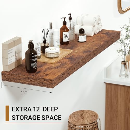12 Inch Deep Floating Shelves (2 Count)