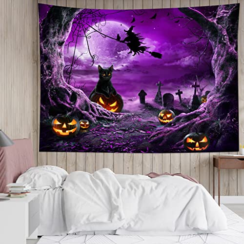 Purple Halloween Tapestry