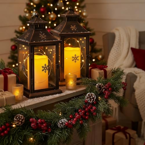 6"x4" Waterproof Outdoor Flameless Pillar Candles with Remote Timer (2 Count)