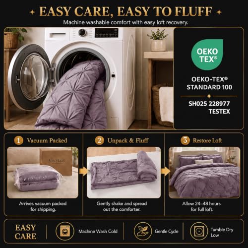 Twin XL Comforter Set Dusty Purple