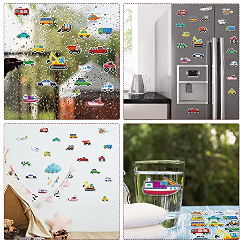 40 PCS Transportion Thick Window Gel Clings for Kids Toddlers (40 Count)