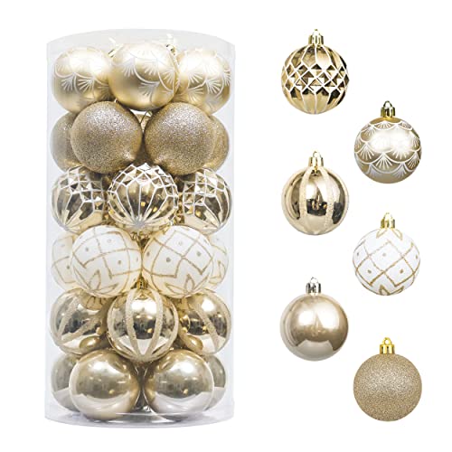30ct Christmas Tree Decorations Ball Ornaments 2.36 Inches (30 Count)