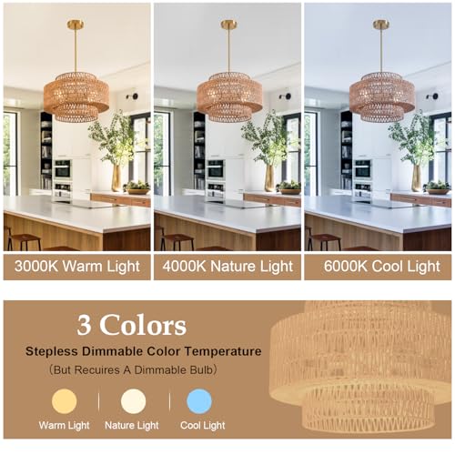 4 Light Boho Chandelier for Dining Room 3