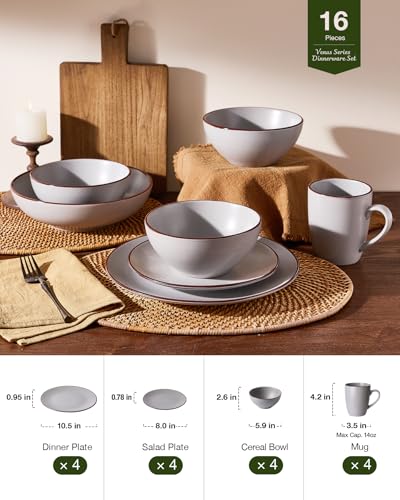 Venus Dinnerware Sets with Mugs (16 Count)