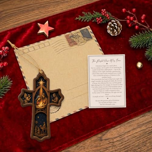 Nativity Cross Christmas Ornament 2026