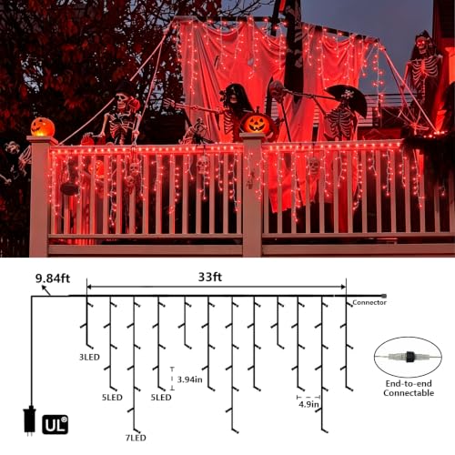 Red Halloween Lights (33 Foot)