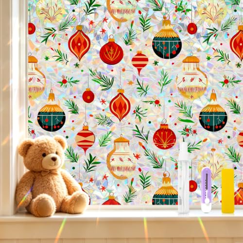 Rainbow Stained Glass Window Privacy Film