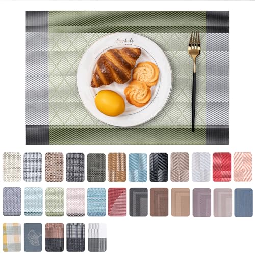 Placemats Set of 6 Washable Indoor (6 Count)