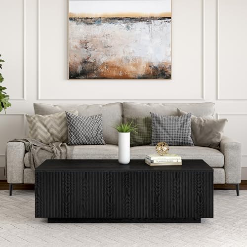 48" Modern Fluted Coffee Table