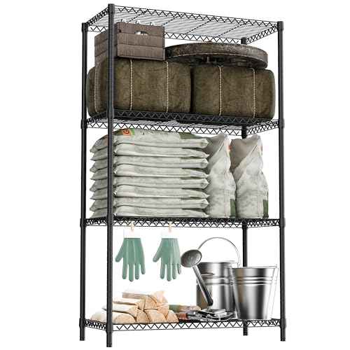 2400LBS 35.5" W Standing Shelf Units Wire Rust