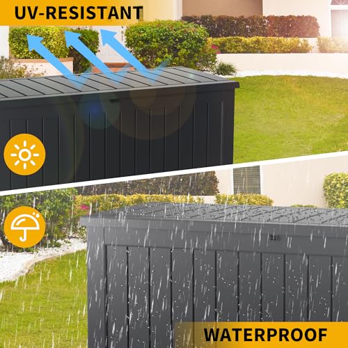 150 Gallon Outdoor Storage Box Patio Deck Box Waterproof