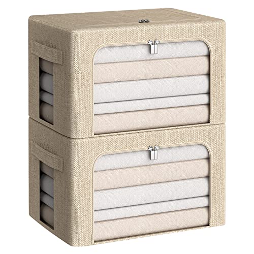 Clothes Storage Bins Box (2 Count)