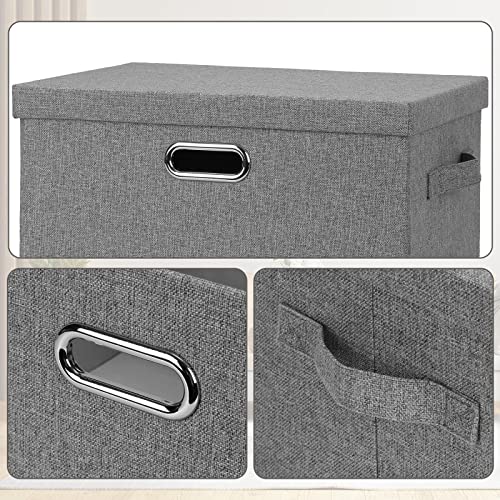 Large 17" 36 Quart Collapsible Stackable Storage Bins with Lids (3 Count)