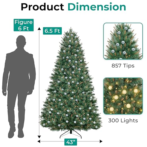 Selena 6.5ft Prelit Artificial Christmas Tree with 857 Branch Tips
