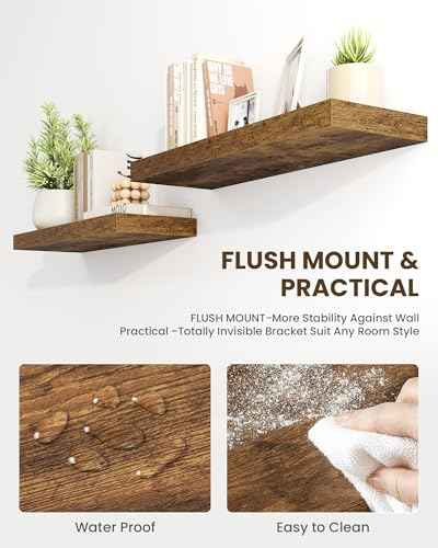 72" Floating Shelves for Wall (2 Count)