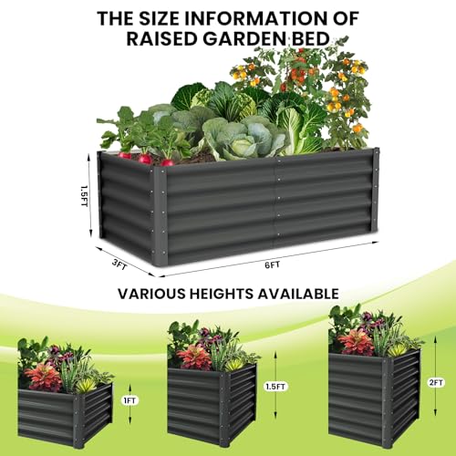 Galvanized Raised Garden Bed Outdoor (2 Count)