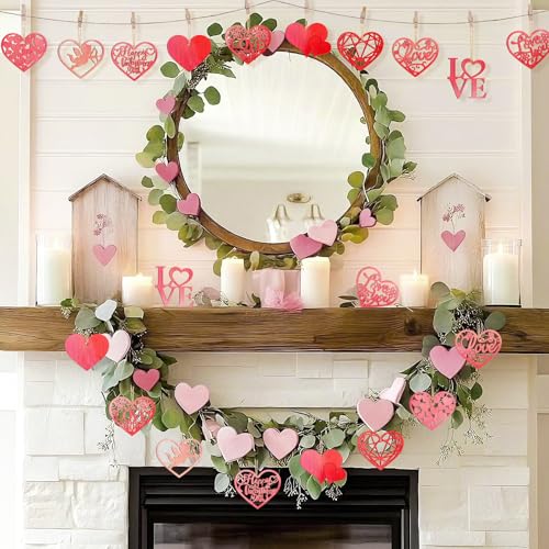 36PCS Wooden Heart Ornaments to Paint Valentine's Day Craft (36 Count)