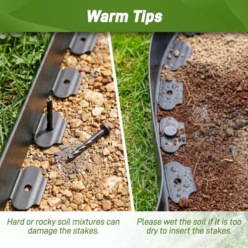 4.72 Inch x 100FT Landscape Edging Border with 150 Stakes