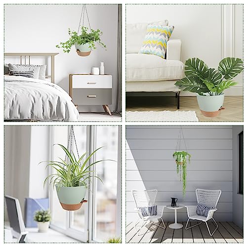 12 Inch Self Watering Hanging Planters for Indoor Outdoor Plants