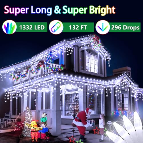 132FT 1332 LED Outdoor Christmas Lights