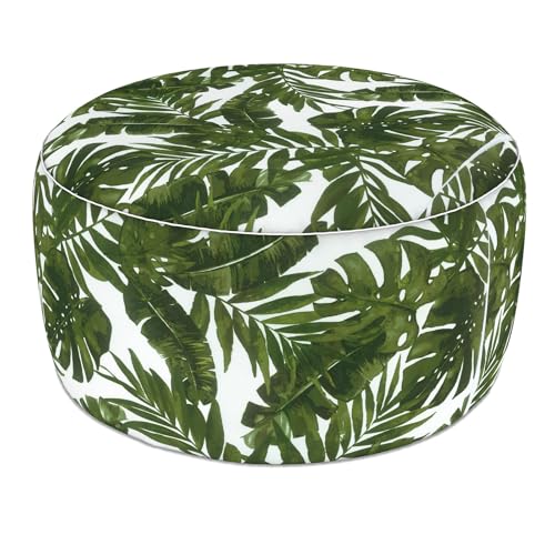 Indoor Outdoor Large Inflatable Ottoman Pouf D31 x H14 Inch