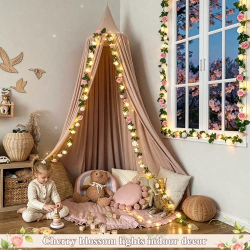 Rose Pink Flower Lights (50 Count)