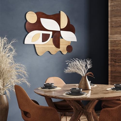 Sands Serenade I" Handmade Dimensional Solid Paulownia Wood Abstracts Wall Art